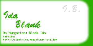 ida blank business card